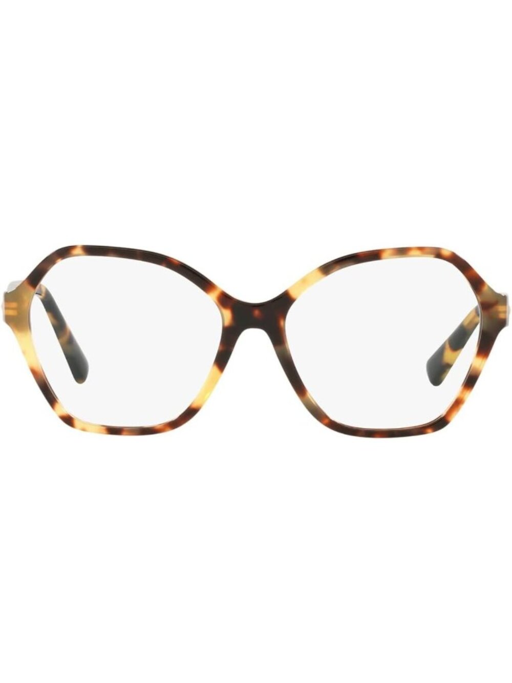 Stylish Light Havana Eyeglass Frame 53mm with Demo Lens - Trendy Optical Glasses